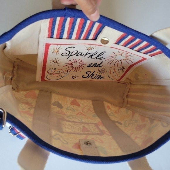 BRIGHTON  NWT RED WHITE AND YOU MINI TOTE . - Picture 4 of 16